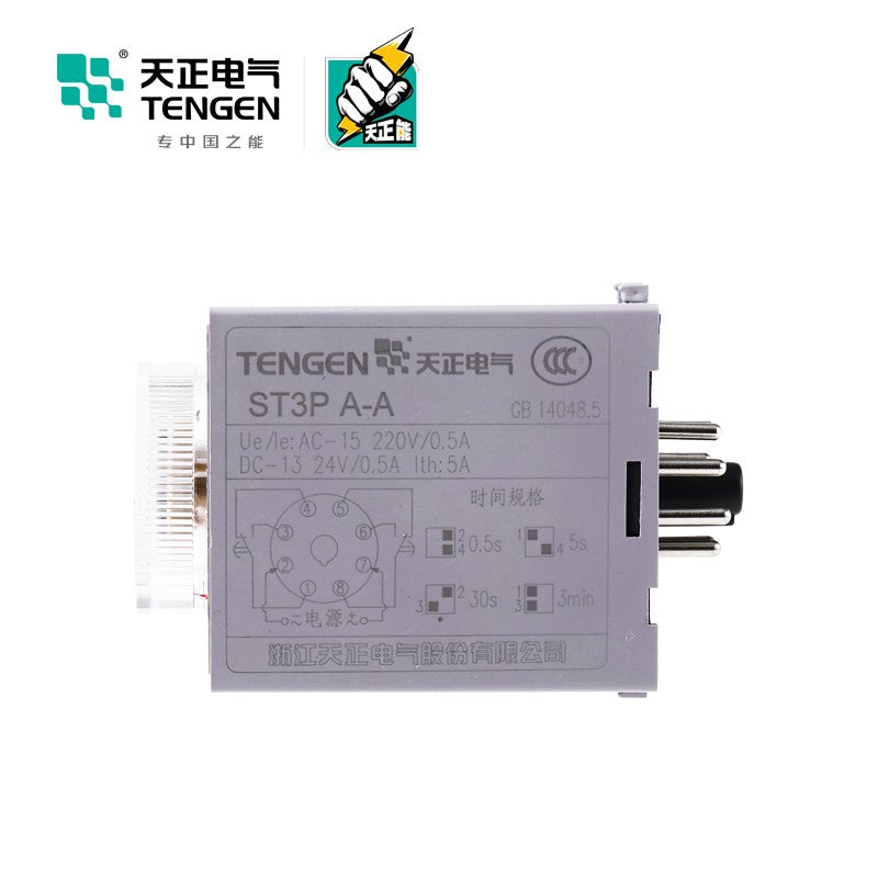 Tianzheng Electric TENGEN ST3PC-B AC220V rail-mounted time relay 03040160079