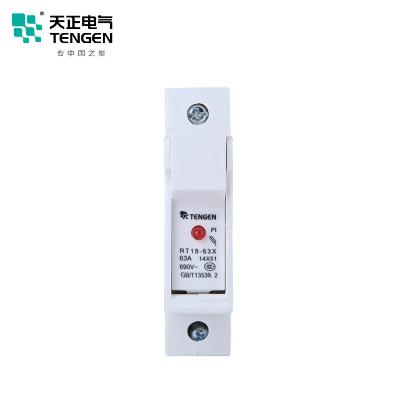 Tianzheng Electric TENGEN RT18-32X-1P cylindrical fuse fuse core fuse body 07050590011