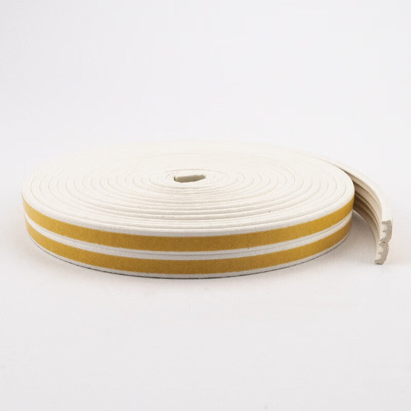 Haisdick door and window sealing strips, soundproof and windproof sealing strips, heat insulation strips, E-type 9*4mm white 10-meter strips