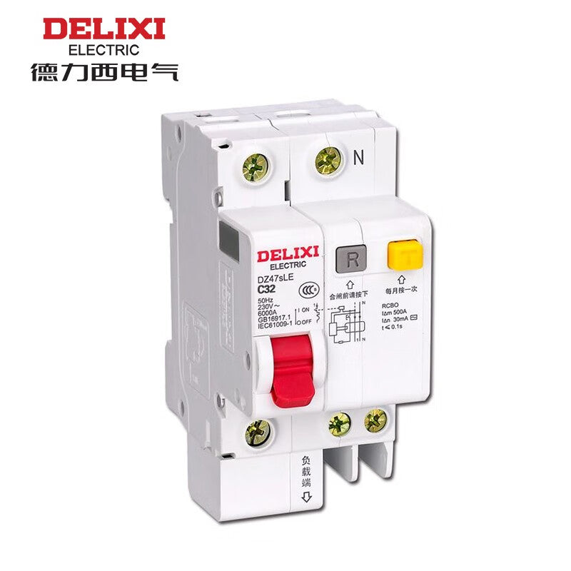 Delixi DZ47sLE 1P+NC 32A 6KA 30mA electronic AC 230VAC DZ47SLEN1C32 miniature leakage protection circuit breaker