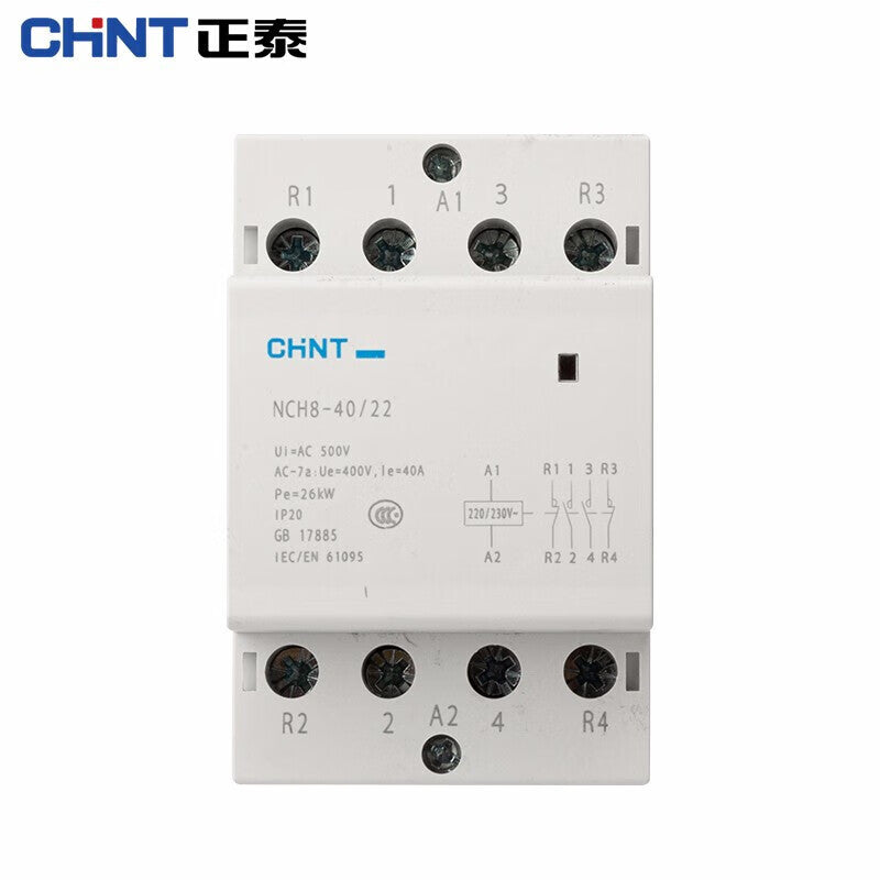 Chint NCH8-40/22 Single-Phase AC Contactor 220V Rail-Mount