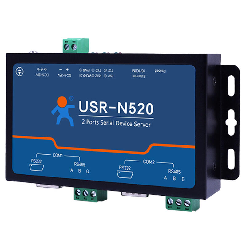 LonHand Industrial Serial Port Server Single Port 2 Port 4 Port RS232/485 to Ethernet Module Modbus Gateway RTU to TCP Dual Serial Port Server N520 (RS485/232) USR-N520