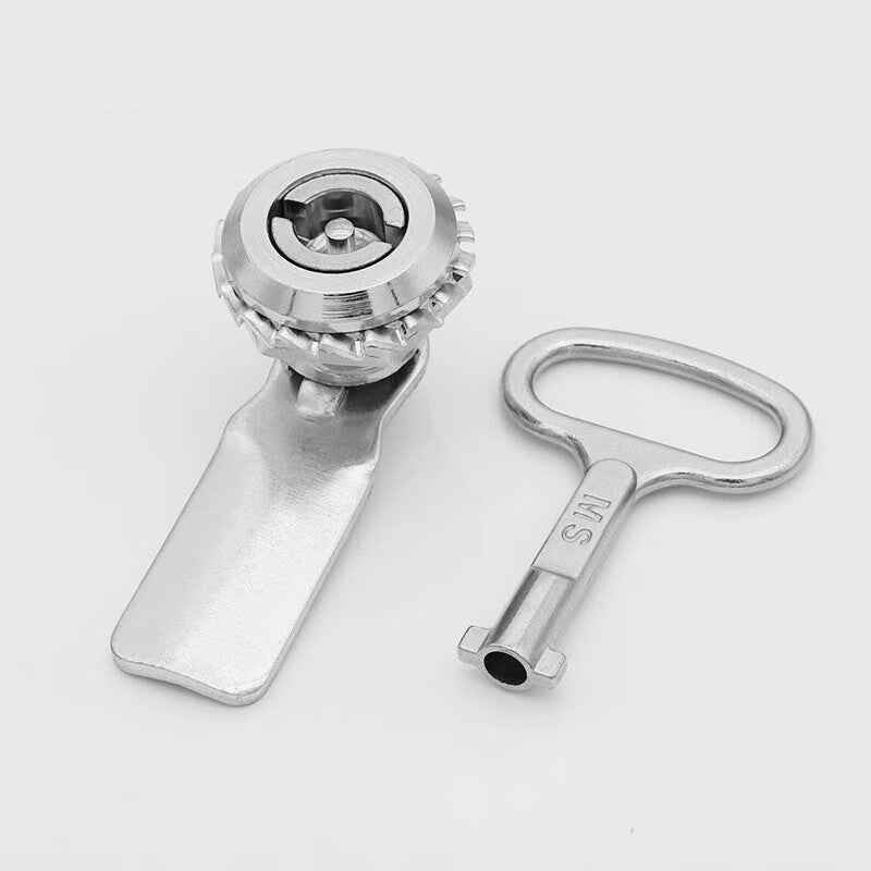 Shanhe Industrial Products MS705 triangular lock, rotary latch lock; MS406 single-cylinder lock, trash can lock, stainless steel cabinet lock, electrical cabinet lock with key; MS705 triangular zinc alloy lock without key.