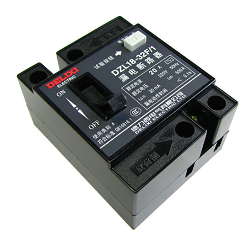 Delixi leakage protection plastic case circuit breaker air switch DZL18-32F/1 20A single button ordinary