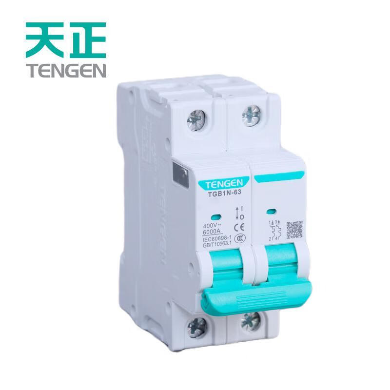 Tianzheng Electric Air Switch TGB1N-63 2P D 20A 6KA 335012800674 Small Circuit Breaker