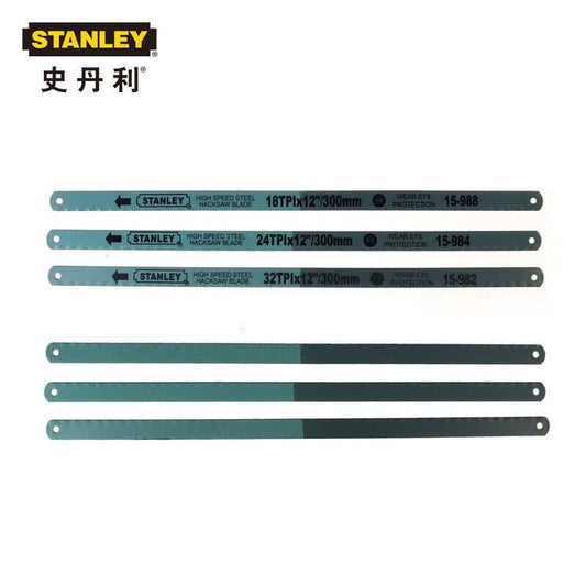 Stanley 24-tooth high-speed hacksaw blades, 12 inches (x100), 100 blades/box; 15-984