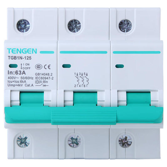 Tianzheng small circuit breaker; TGB1N-125 3P C80 (Xiangyun 3.0)