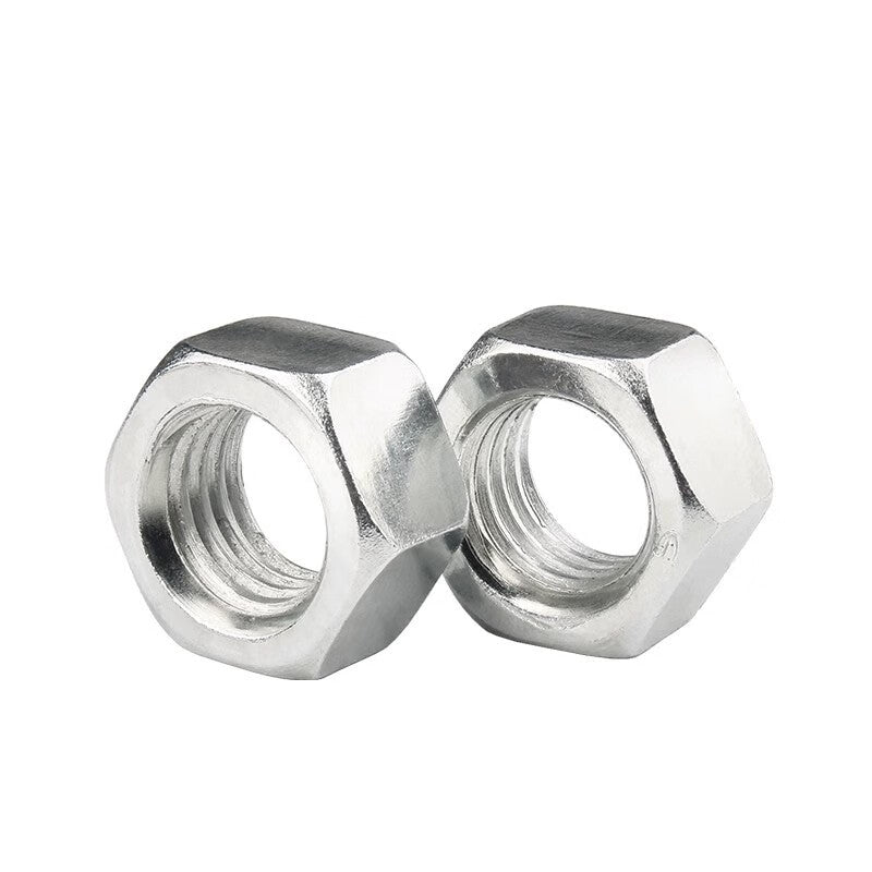GUWANJI hexagonal nuts, galvanized iron/white zinc plated nuts, carbon steel nuts, national standard M5 [1 piece]