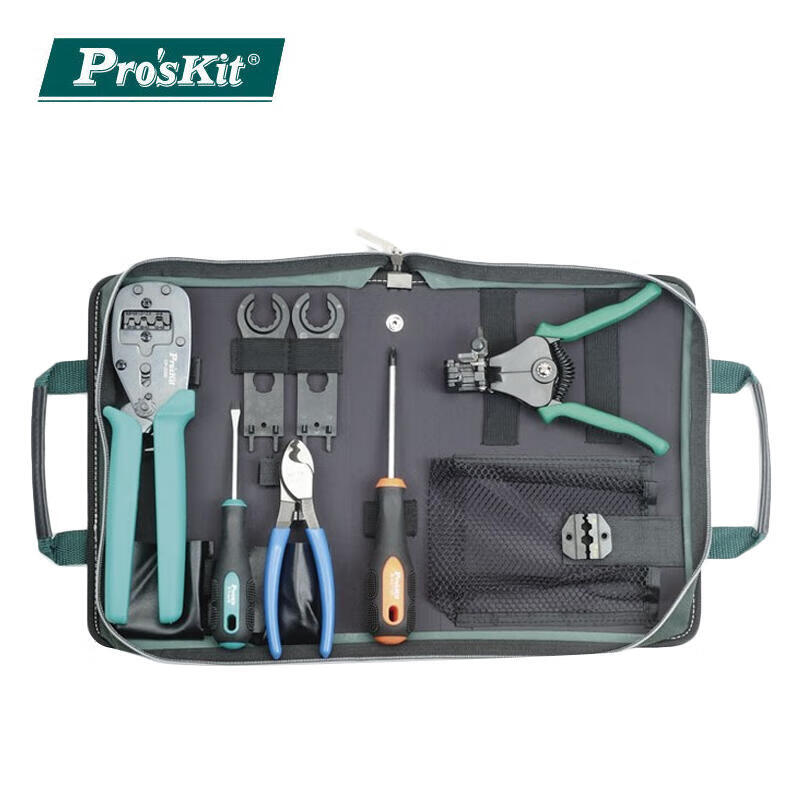 Baogong Solar Cutting, Stripping and Pressing Tool Set, 8 sets/box; PK-2061