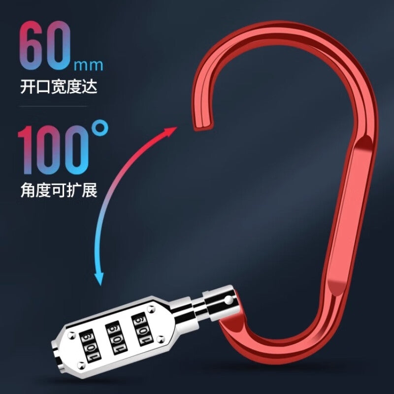 Shanhe Products Motorcycle Helmet Lock Anti-theft Buckle, Basket Hook Combination Lock, Basket Lock, 3-digit Combination Small Size Black, Can Hang Items, One, 48-hour lifespan.