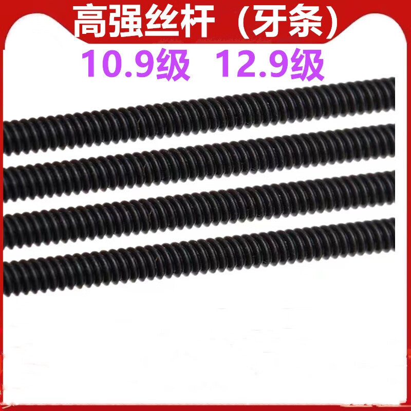Chuyue High-Strength Lead Screw, Through-Thread Screw, Lead Screw Rack, Grade 8.8, 10.9, 12.9 High-Strength Fully Threaded Through-Thread Screw, M22*1 meter (Grade 12.9)