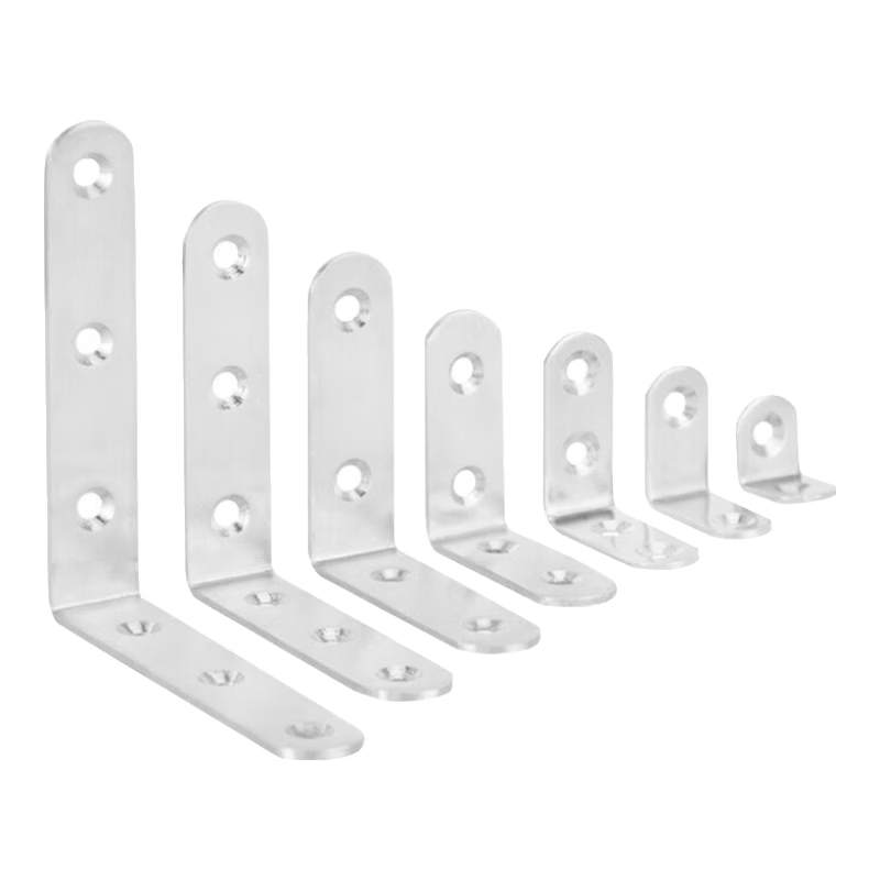 Anseri Stainless Steel Right Angle Bracket L-Shaped Connector Angle Iron Bracket 90 Degree Right Angle Fixing Angle Iron 20 Pieces 22489