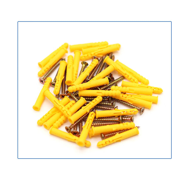 Hongman expansion bolts, screw tubes, expansion plugs, small yellow fish self-tapping screw sets, high load-bearing capacity, 6mm, 60 sets