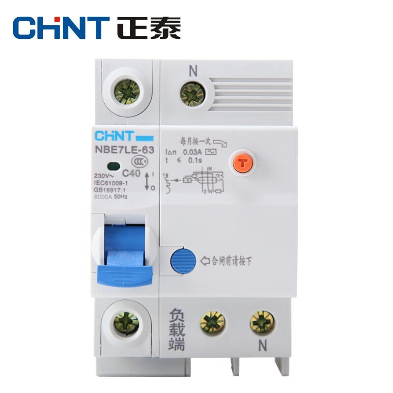 Chint NBE7LE-63 1P+N C40 Circuit Breaker with Leakage Protection