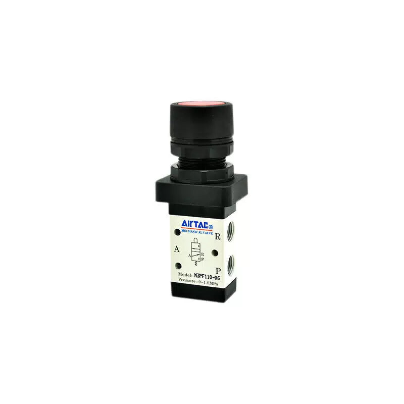 AirTAC flat head push button manual valve (1/8); M3PF21006R [1]