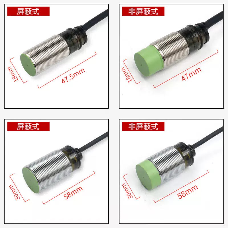 Angming PR12-4DN Inductive Switch Sensor NPN Three-Wire 24V Normally Open, Long-Distance Metal Sensing PNP PR12-2DP PNP Normally Open, Flat Head Detection: 2mm [3]
