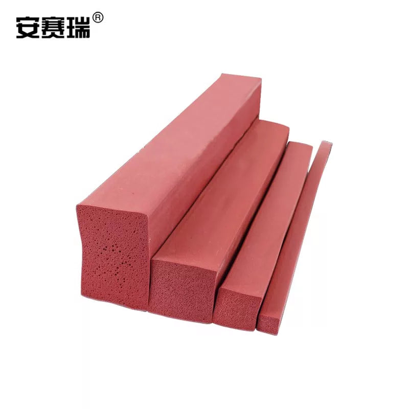 Anseri High Temperature Resistant Silicone Foam Strip, Oven Sponge Strip, Rubber Sealing Strip, 10mm x 40mm, Red, 1 meter, 1F00011 [3]