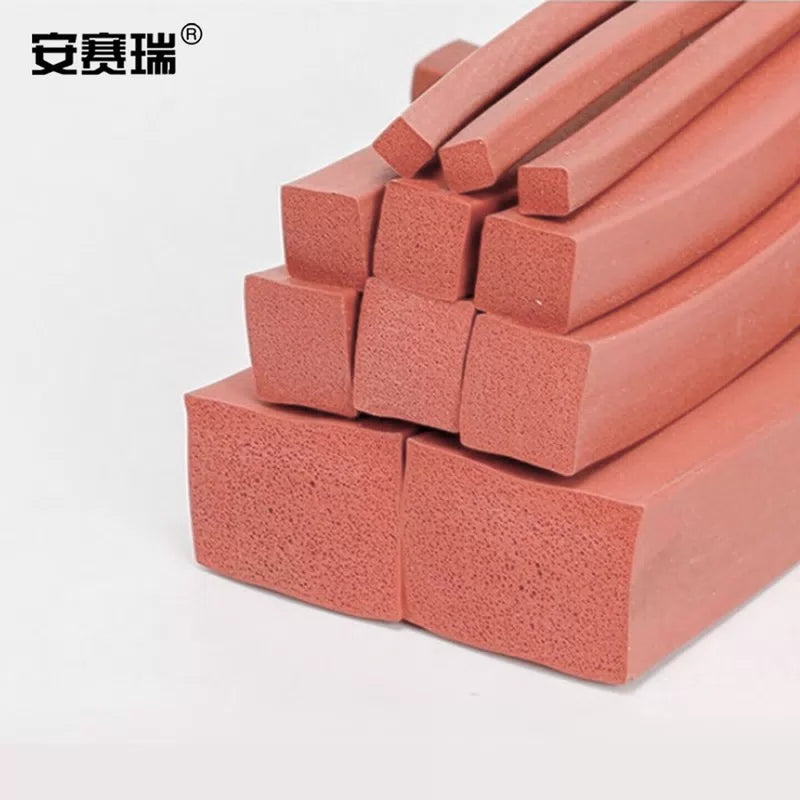 Anseri High Temperature Resistant Silicone Foam Strip, Oven Sponge Strip, Rubber Sealing Strip, 10mm x 40mm, Red, 1 meter, 1F00011 [4]