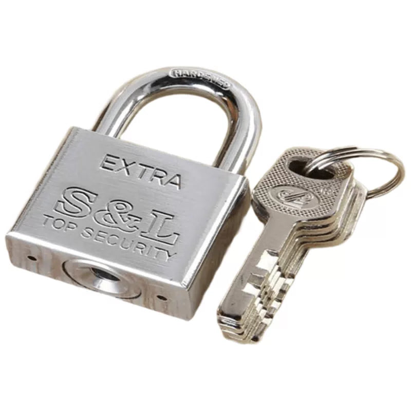 Basic open-type padlock, anti-theft and anti-pry padlock for warehouses, truck doors, and home use, 40mm open-type (4 keys). [1]