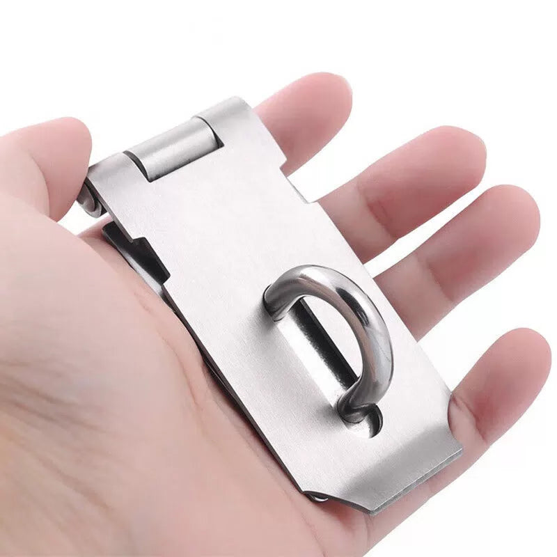 Basic stainless steel latch, door bolt, anti-theft padlock, latch, door lug, surface-mounted bolt, thickened 4-inch latch. [5]
