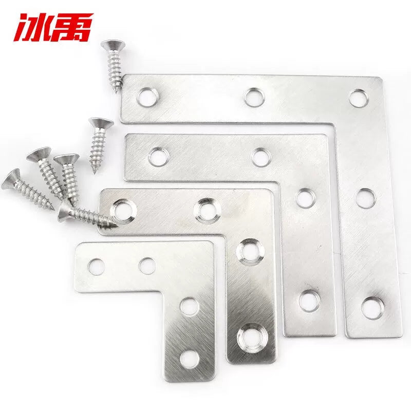 Bingyu Stainless Steel Corner Bracket, Fixing Frame, L-shaped Flat Corner Bracket, Sheet Metal Connector, L-shaped 80*80mm, bx-11 [3]