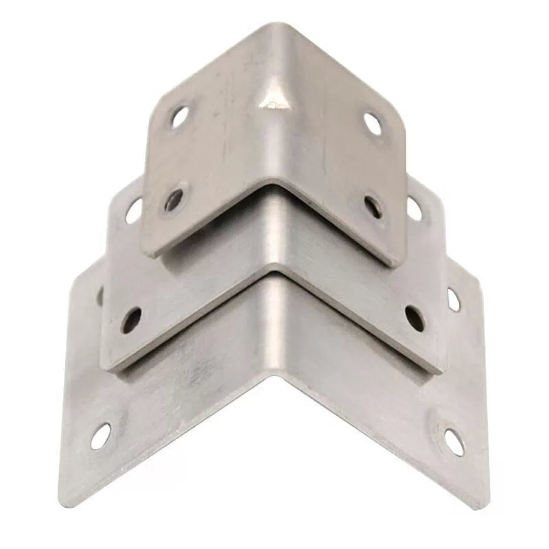 Bingyu Thickened Stainless Steel L-Shaped Angle Bracket Connector with Screws, Straight Edge, 6 Holes, 30*38*1.2mm Thick (10 pieces/pack) BYT-492 [4]