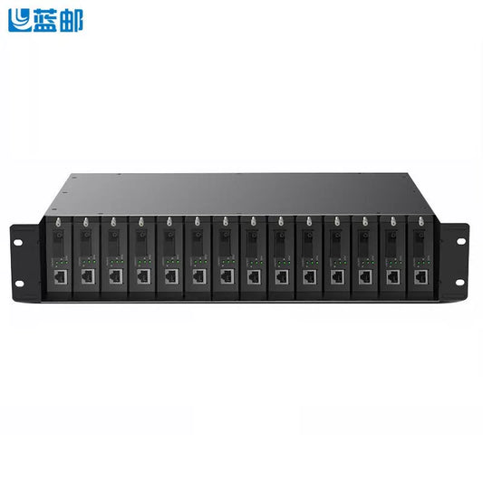 Bluemail 16 Slot Fiber Optic Transceiver Rack Chassis with Dual Power Supply [1]