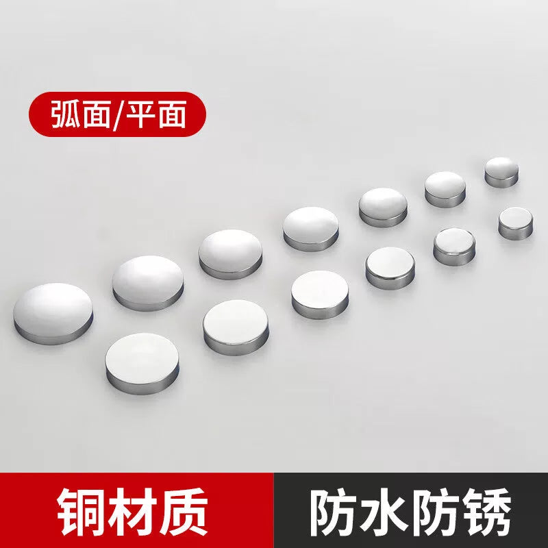 Chaiba Copper Mirror Nails, Decorative Nails, Decorative Caps, Advertising Screws, Advertising Nails, Glass Mirror Nails, Customizable, Bright Silver (12mm Diameter), One Price [4]