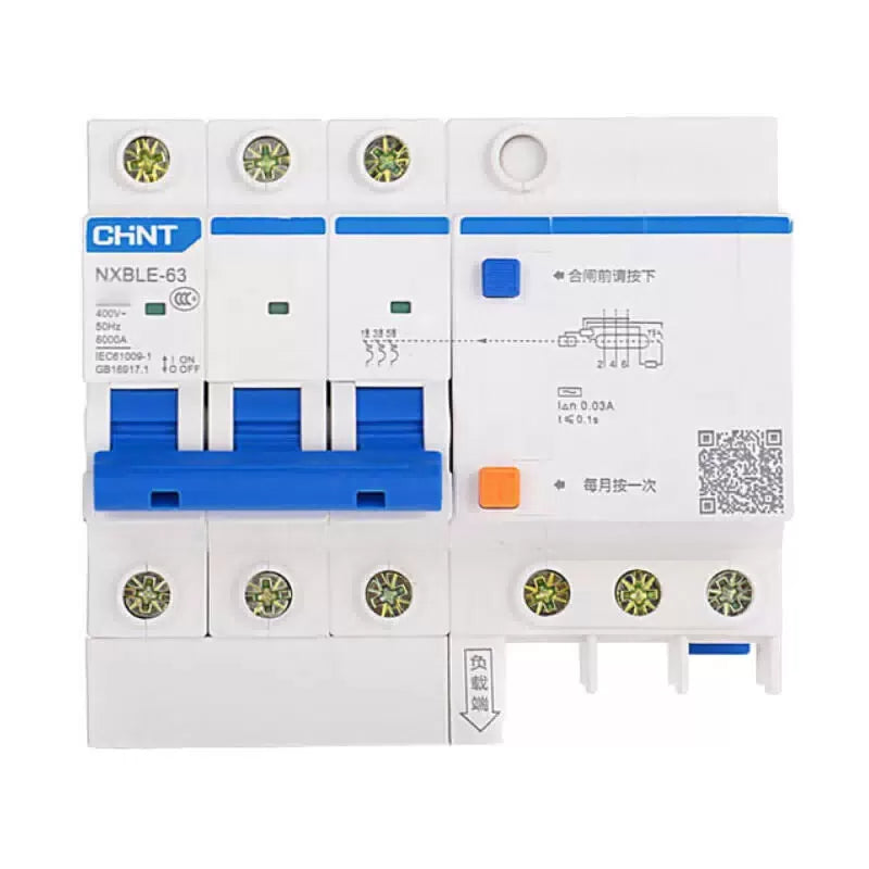 Chint NXBLE-63 3P C63 30mA Residual Current Circuit Breaker [1]