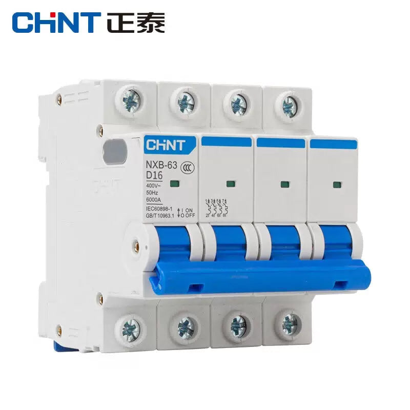 Chint (CHNT) NXB-63-4P-D16 air switch D-type overload DZ47 upgraded small circuit breaker 4P D16 [4]