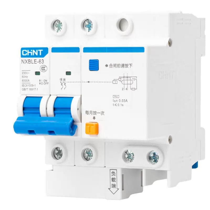 Chint residual current operated circuit breaker; NXBLE-63 2P D63 30mA 6kA [2]