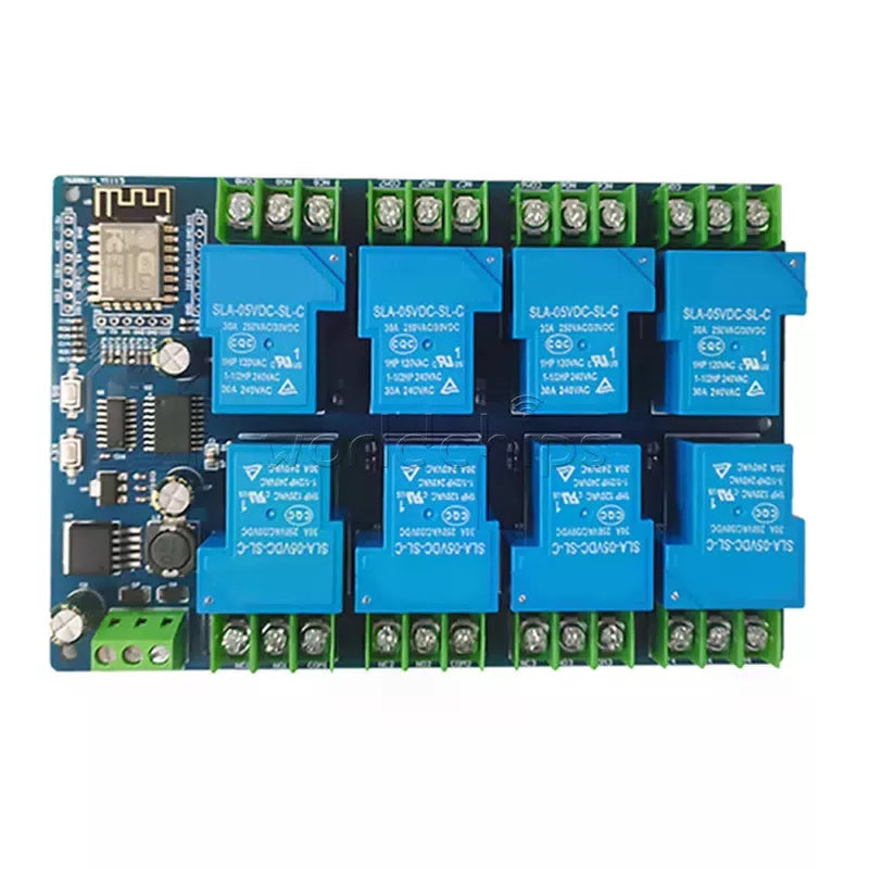 DC7-28V / DC5V ESP8266 WiFi 8 Channel 30A Relay Module ESP-12F Development Board [3]