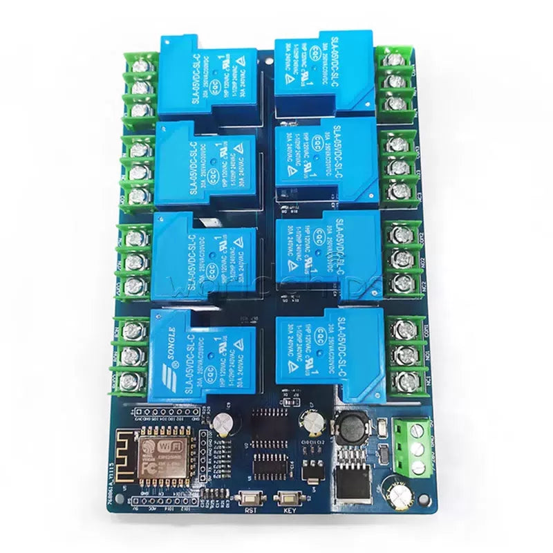 DC7-28V / DC5V ESP8266 WiFi 8 Channel 30A Relay Module ESP-12F Development Board [9]
