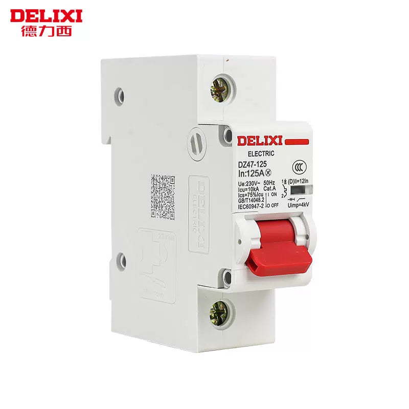 DELIXI DZ47S-125-1P-D125 air switch high-power current air circuit breaker single-phase main switch [3]