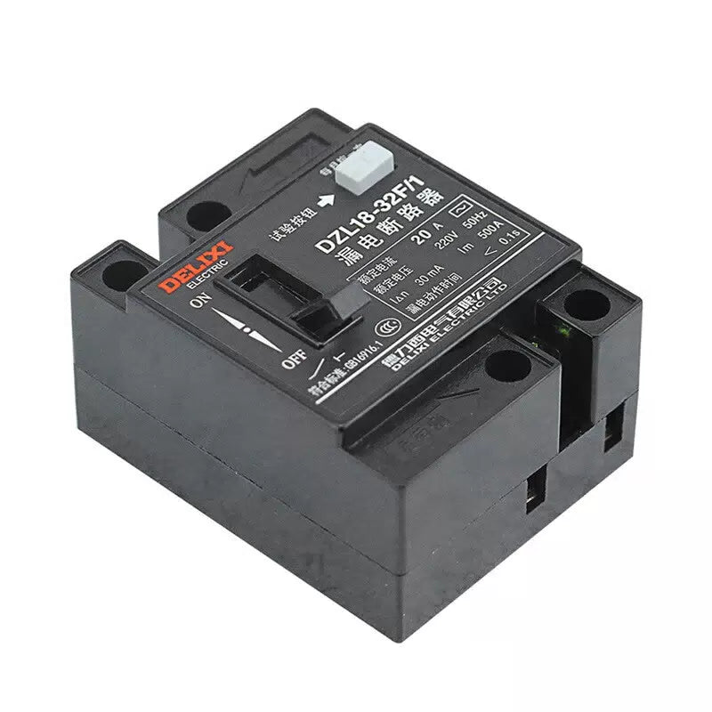 DELIXI ELECTRIC leakage circuit breaker switch DZL18-32F/1 20A single button ordinary/piece [2]