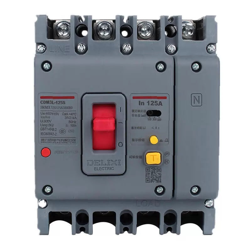 Delixi CDM3L-125C Residual Current Circuit Breaker 125A [1]