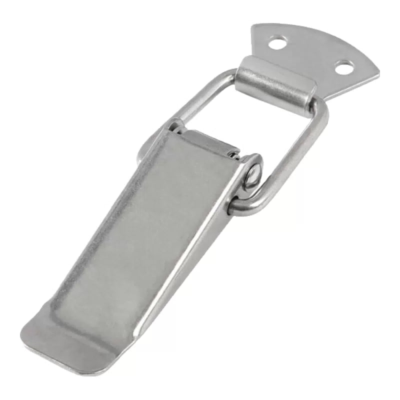 Deqi 304 Stainless Steel Duckbill Spring Hook and Loop Tool Box Lock, Wooden Box Metal Lock, Anti-theft Lock [Small Size] No Lock - 304 Stainless Steel [1]
