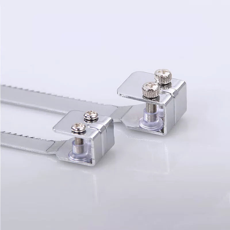 Deqi No-Drill Glass Cabinet Lock, Glass Sliding Door Serrated Lock, Display Case Glass Lock, 318 Through-Opening [5]