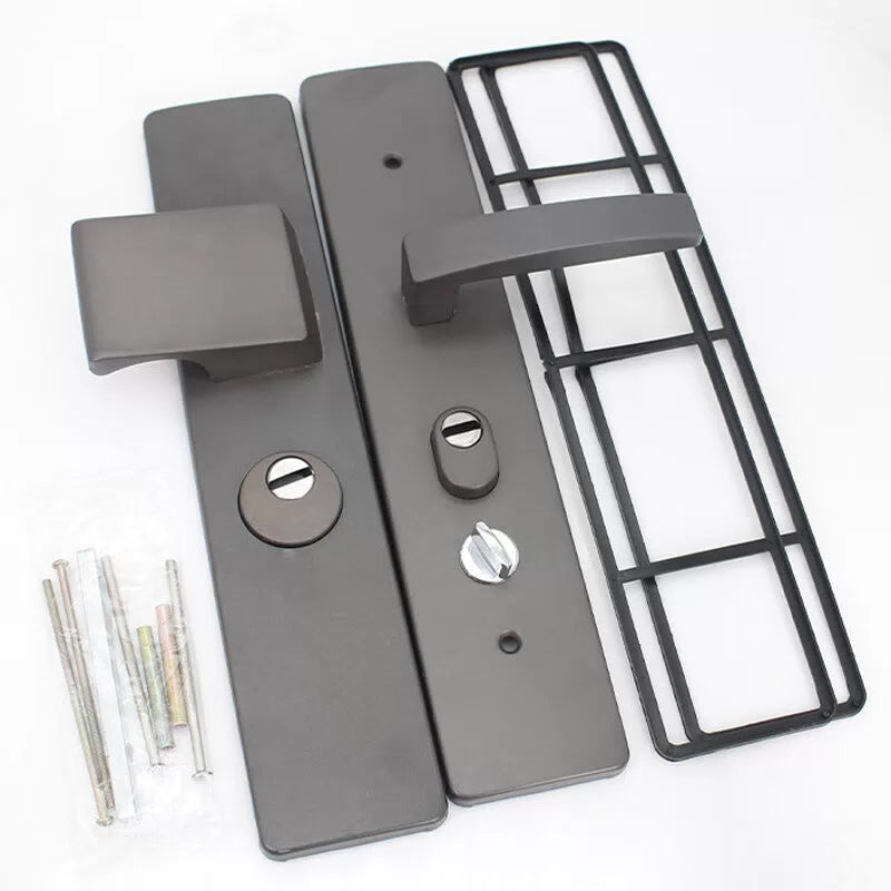 Deqi security door handle, space gray ear style security door handle, interactive single-action minimalist handle, interactive single-action - door thickness 9cm [3]