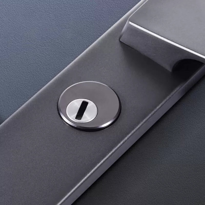 Deqi security door handle, space gray ear style security door handle, interactive single-action minimalist handle, interactive single-action - door thickness 9cm [4]