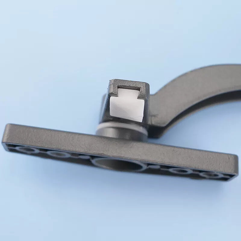 Deyu Window Handles, Type 50 Zinc Alloy Single-Point Casement Window Handle, Outward-Opening Window 7-Shaped Window Lock, Curtain Wall Hanging Window Handle, Dark Gray Left Handle [5]