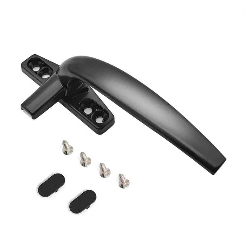 Duo 50 type casement window aluminum alloy handle, outward push-opening window handle, push-pull handle, 7-shaped handle, black right handle [5]