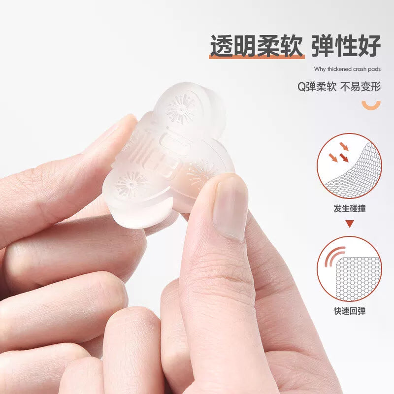 First-hand silicone door handle anti-collision pad, anti-collision sticker, door opening bumper with "Fu" character cushioning pad, entrance door anti-collision, transparent 8 "Fu" characters. [3]