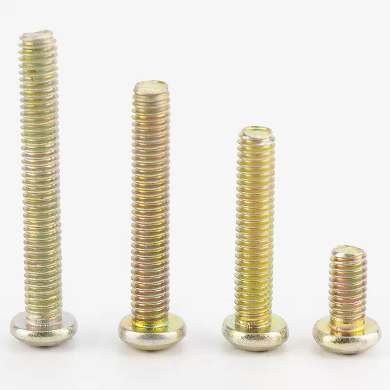 Haisdic HKD-447 Extended Switch Panel Screws, Round Head Phillips Head Universal Type, Zinc Plated Socket Panel Mounting Screws, M4*70 Full Thread (50 pieces) [2]