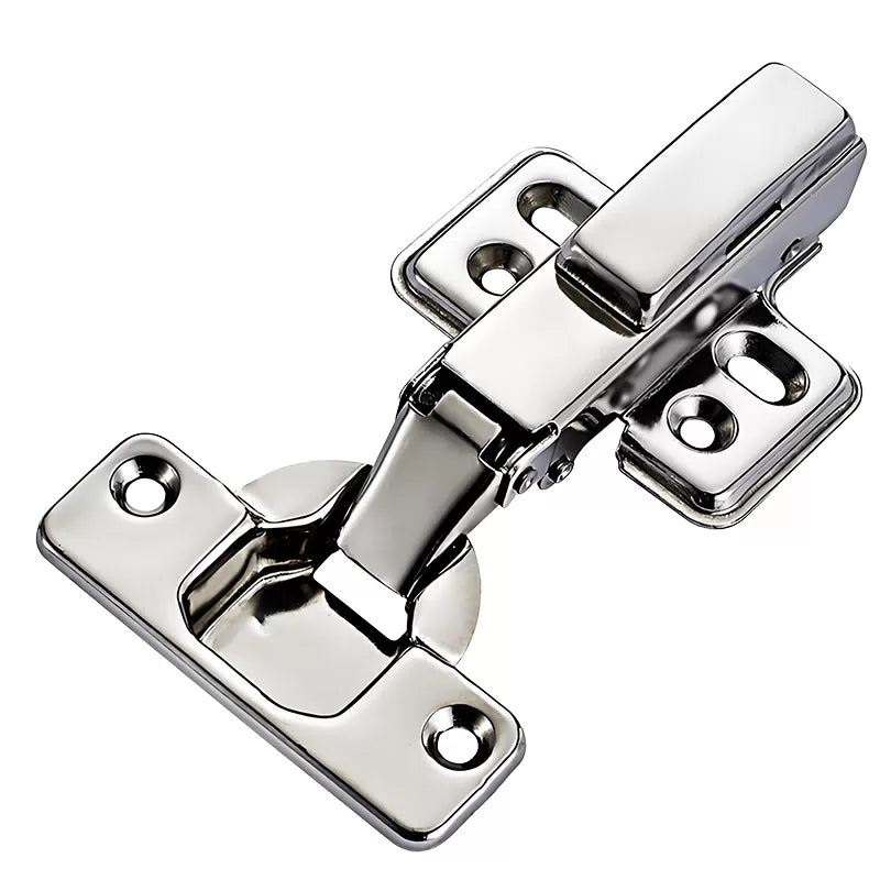 Honggong Stainless Steel Hydraulic Buffer Cabinet Door Hinges, Damping Aircraft Hinges, Full Cover Straight and Bend Type, 2-Pack [1]