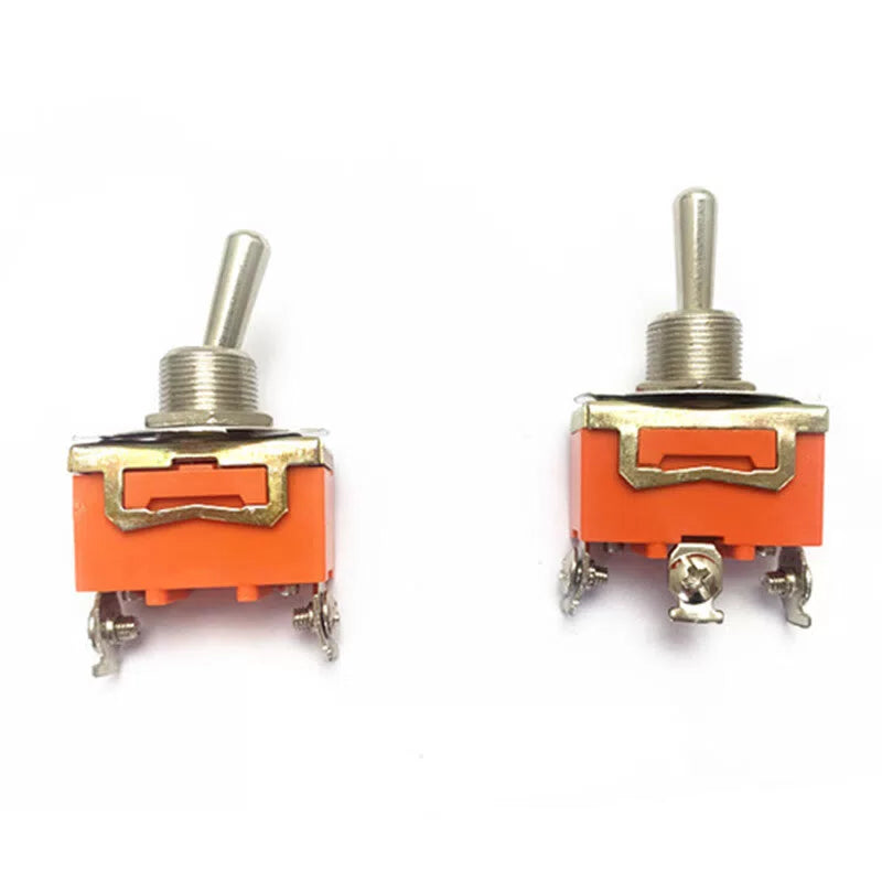 Huishida E-TEN1021 Small Twist Toggle Switch (821) - Left/Right, Rocker, Toggle Switch / Two/Three-Pin, Two-Position, Two-Pin Wiring (5 pieces) [3]