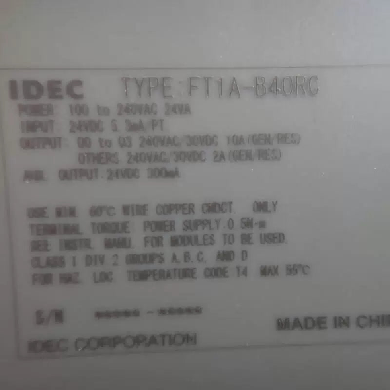 Izumi programmable controller; FT1A-B40RC [5]
