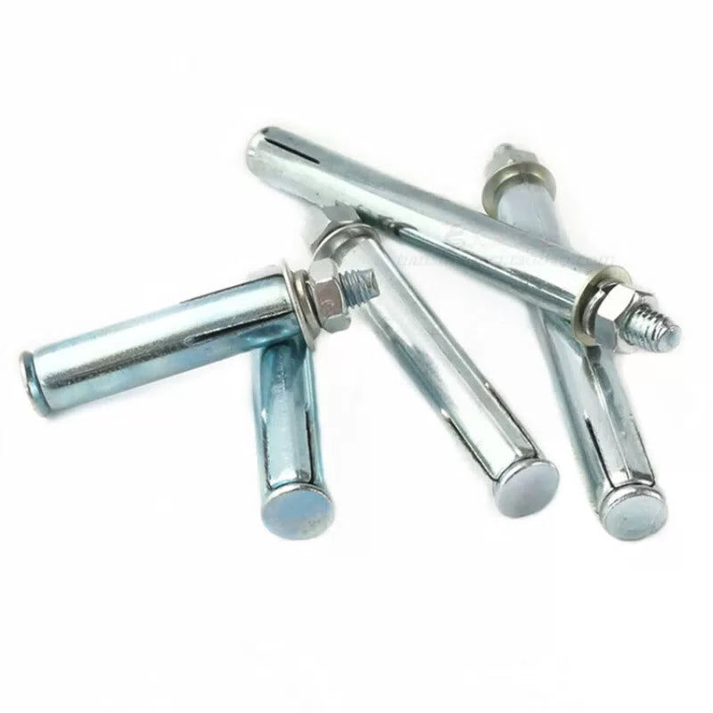 Jinglan Expansion Bolts, Extra Long Ultra-Fine Galvanized Expansion Bolts, Extra Long Metal Expansion Bolts with Outer Iron Tubes, M6, M8, M10 (50 pieces), 6*80, Actual Length 70mm [2]