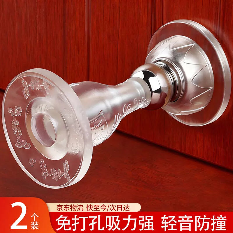Lekali No-Drill Soft Rubber Door Stopper, Strong Magnetic Resistance Anti-Collision Floor Stopper, Top Door Stopper, Bathroom Door Stopper, Door Collision Prevention (2 Units) [1]