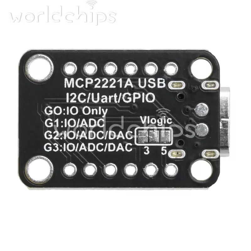 MCP2221A USB to GPIO ADC/I2C Converter Adapter Module Breakout Board Type-C [5]